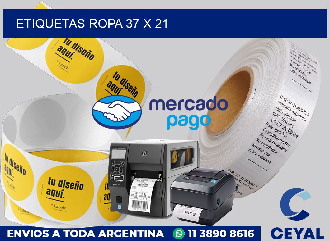 etiquetas ropa 37 x 21