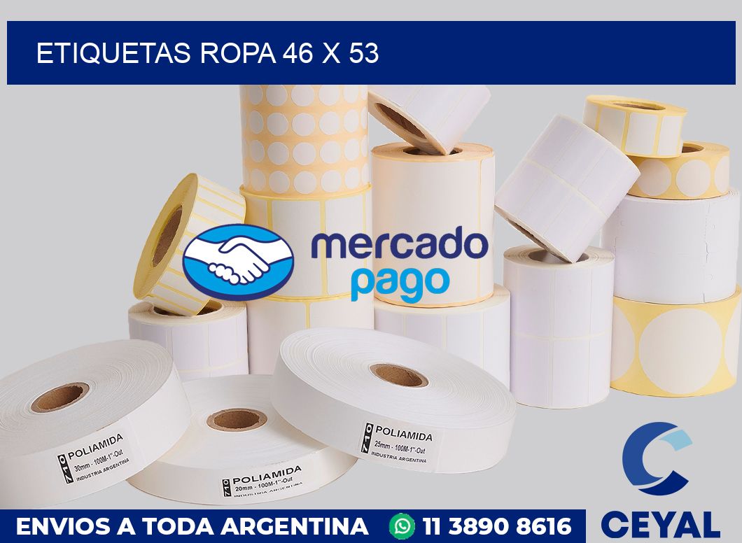 etiquetas ropa 46 x 53