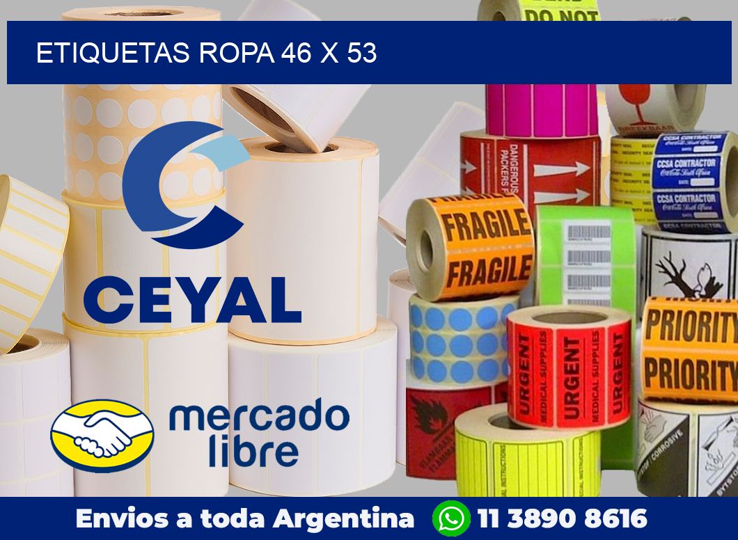 etiquetas ropa 46 x 53