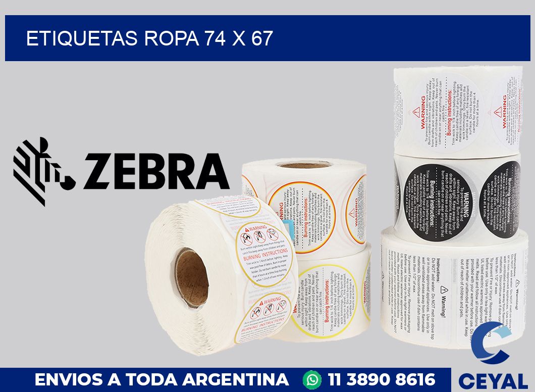 etiquetas ropa 74 x 67