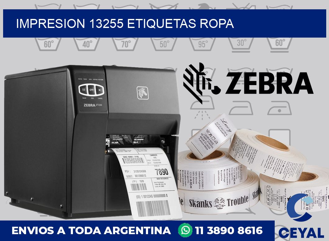 impresion 13255 etiquetas ropa