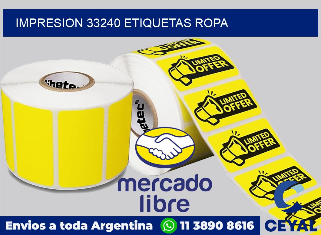 impresion 33240 etiquetas ropa