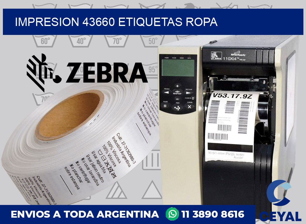 impresion 43660 etiquetas ropa