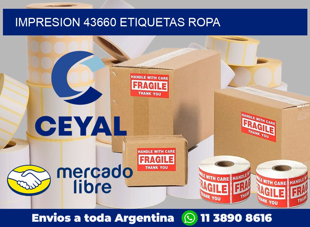 impresion 43660 etiquetas ropa