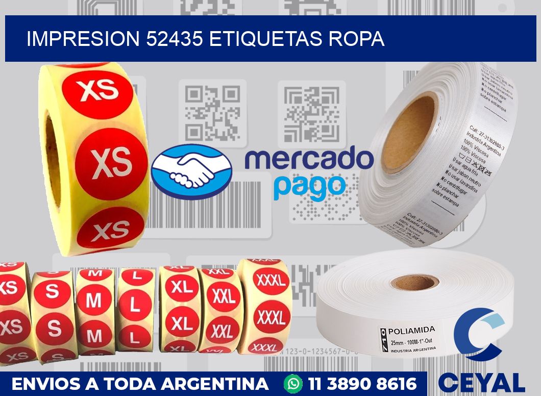 impresion 52435 etiquetas ropa