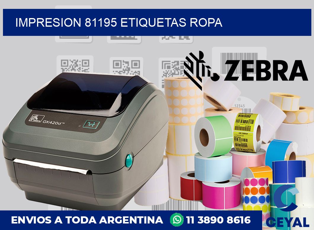 impresion 81195 etiquetas ropa