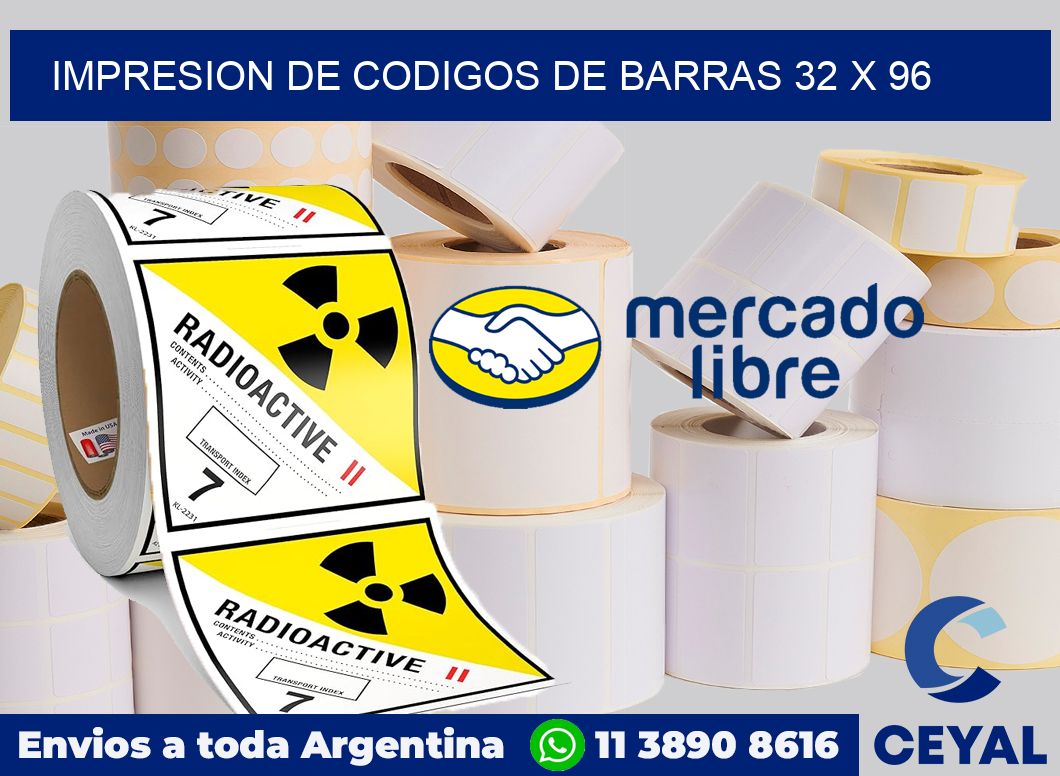 impresion de codigos de barras 32 x 96