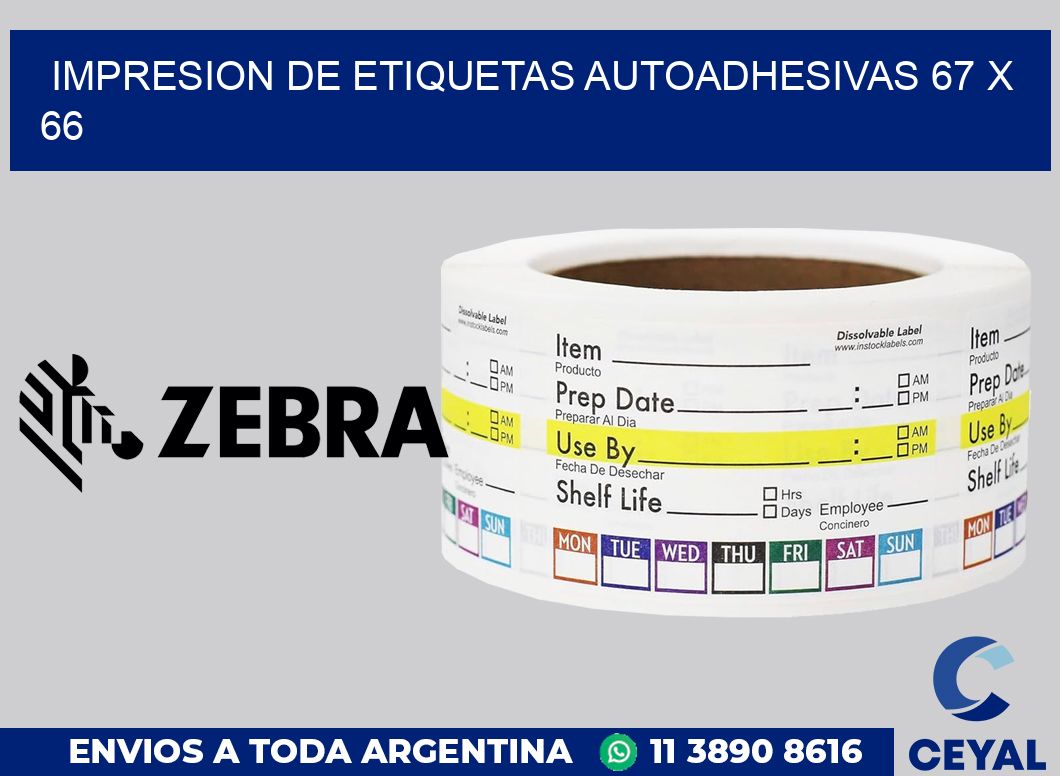 impresion de etiquetas autoadhesivas 67 x 66