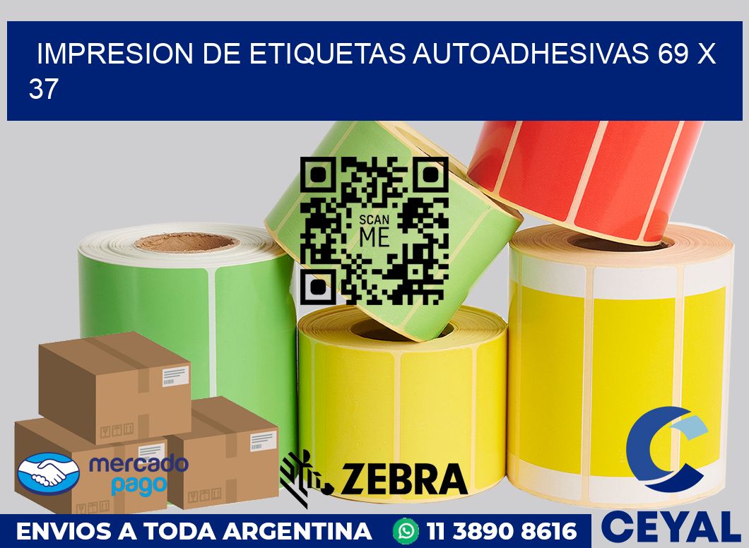 impresion de etiquetas autoadhesivas 69 x 37