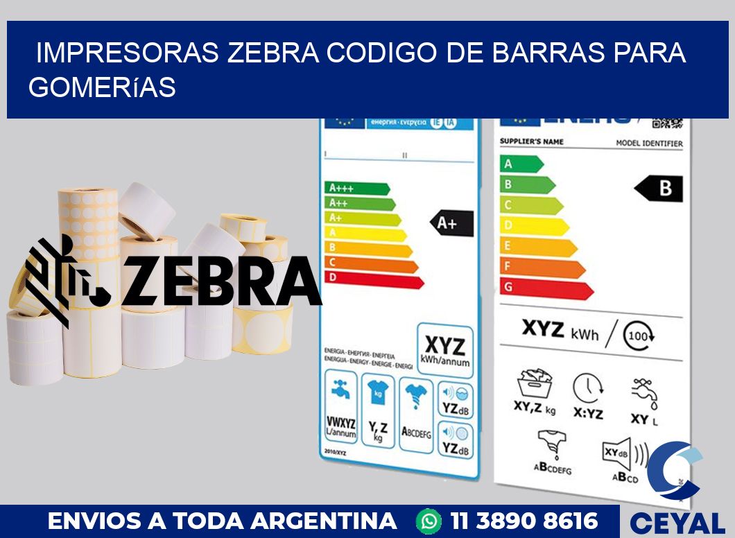 impresoras zebra codigo de barras para Gomerías