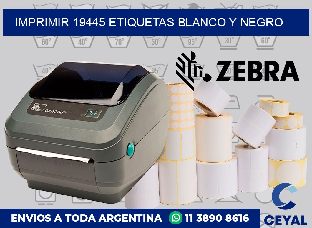 imprimir 19445 etiquetas blanco y negro