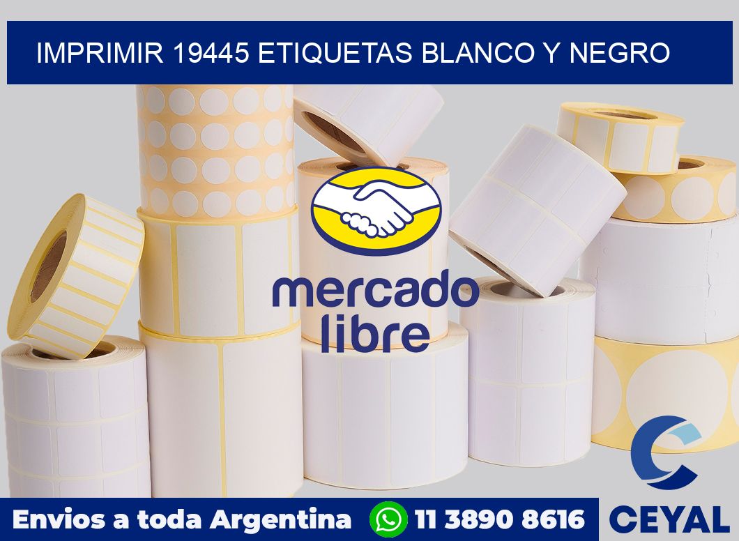 imprimir 19445 etiquetas blanco y negro