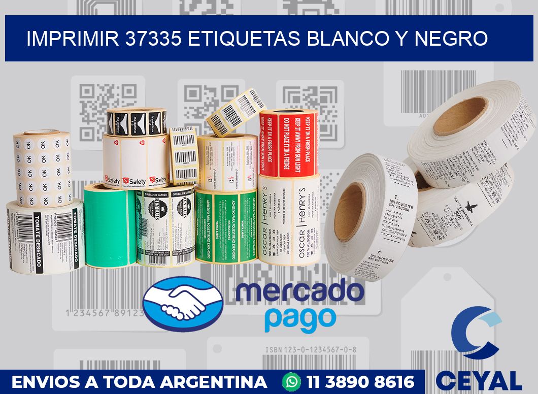 imprimir 37335 etiquetas blanco y negro