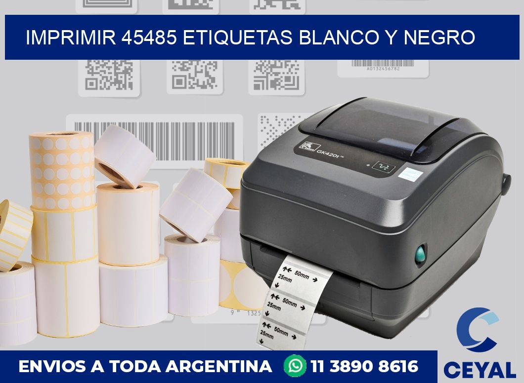 imprimir 45485 etiquetas blanco y negro