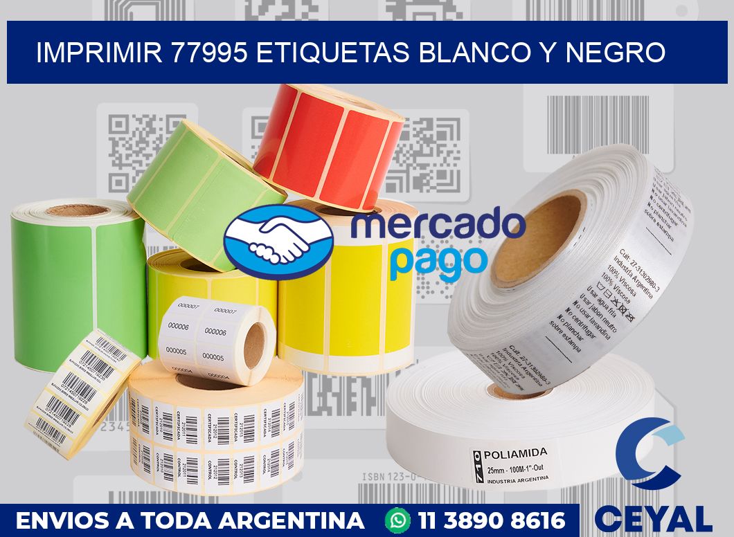 imprimir 77995 etiquetas blanco y negro