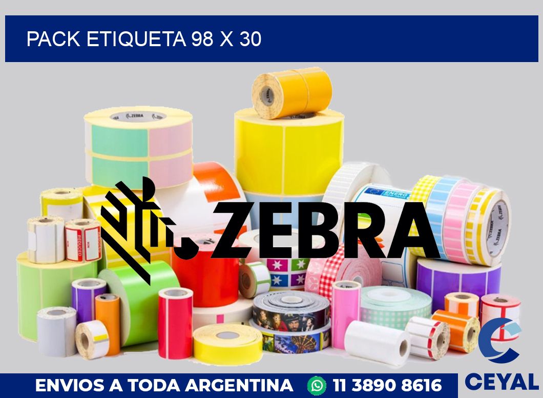 pack etiqueta 98 x 30