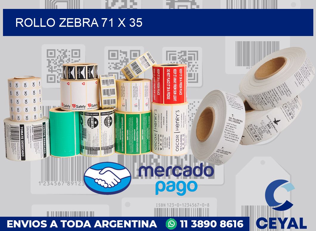 rollo zebra 71 x 35