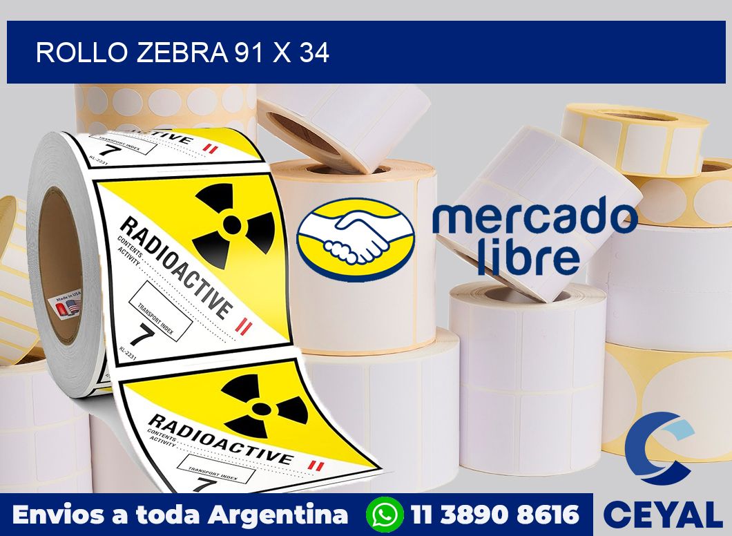 rollo zebra 91 x 34