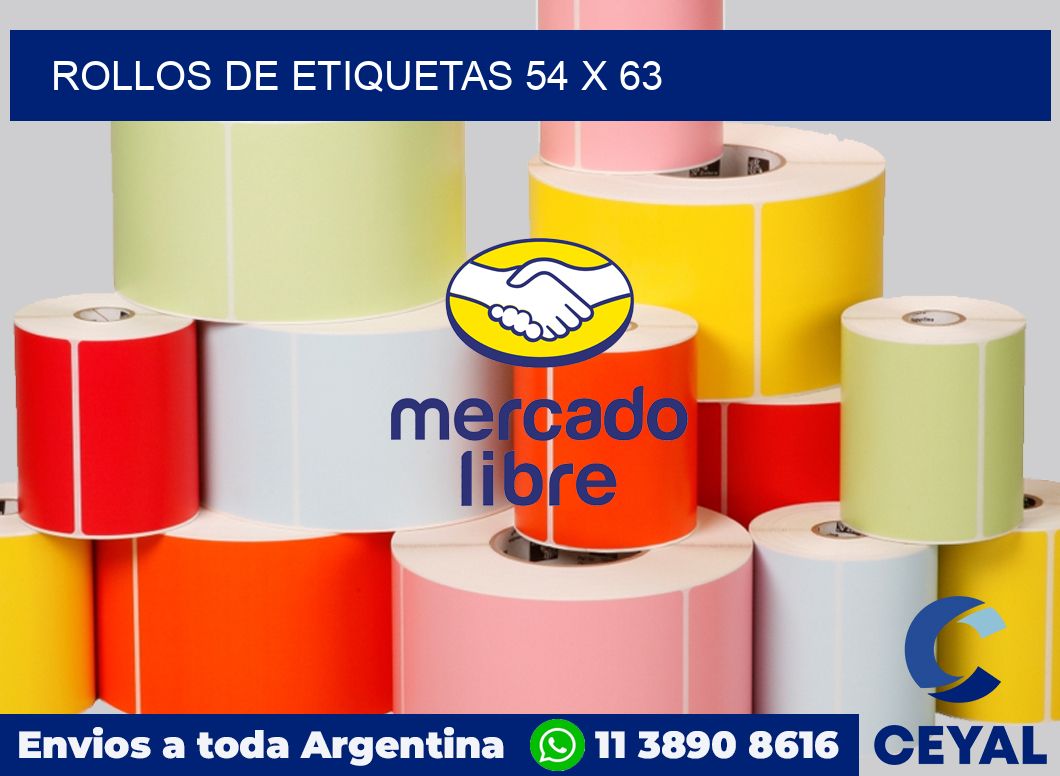rollos de etiquetas 54 x 63