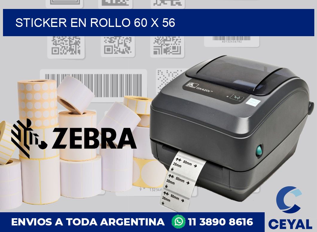 sticker en rollo 60 x 56