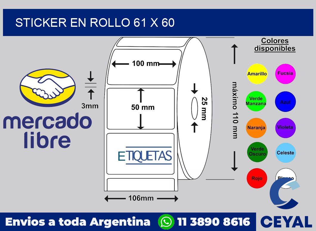 sticker en rollo 61 x 60