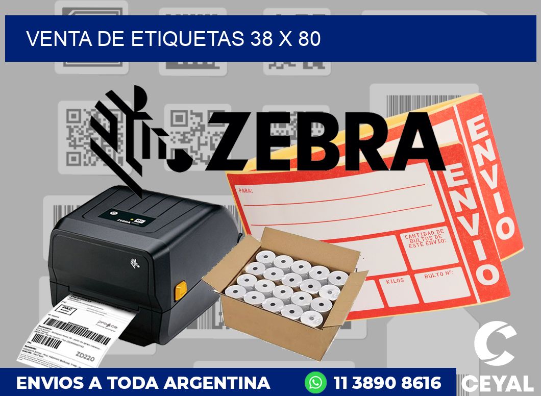 venta de etiquetas 38 x 80