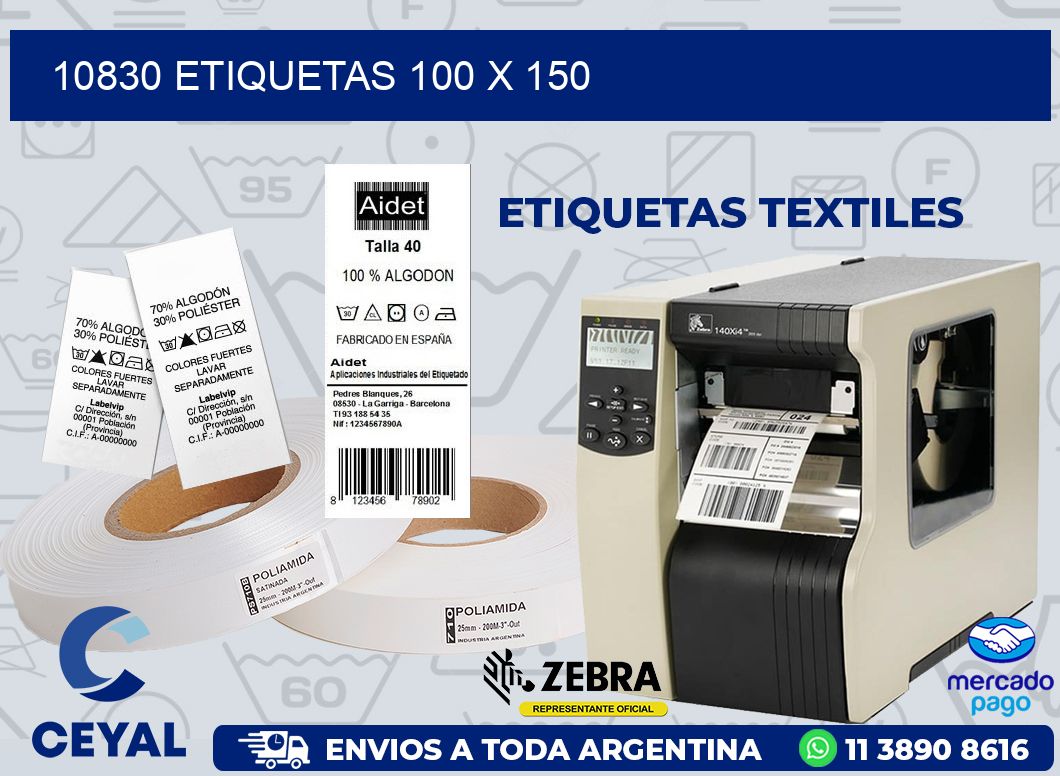 10830 ETIQUETAS 100 X 150