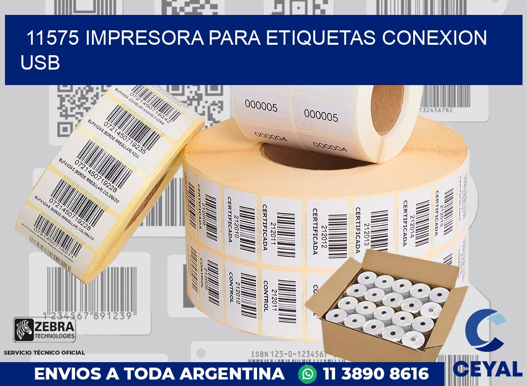 11575 IMPRESORA PARA ETIQUETAS CONEXION USB