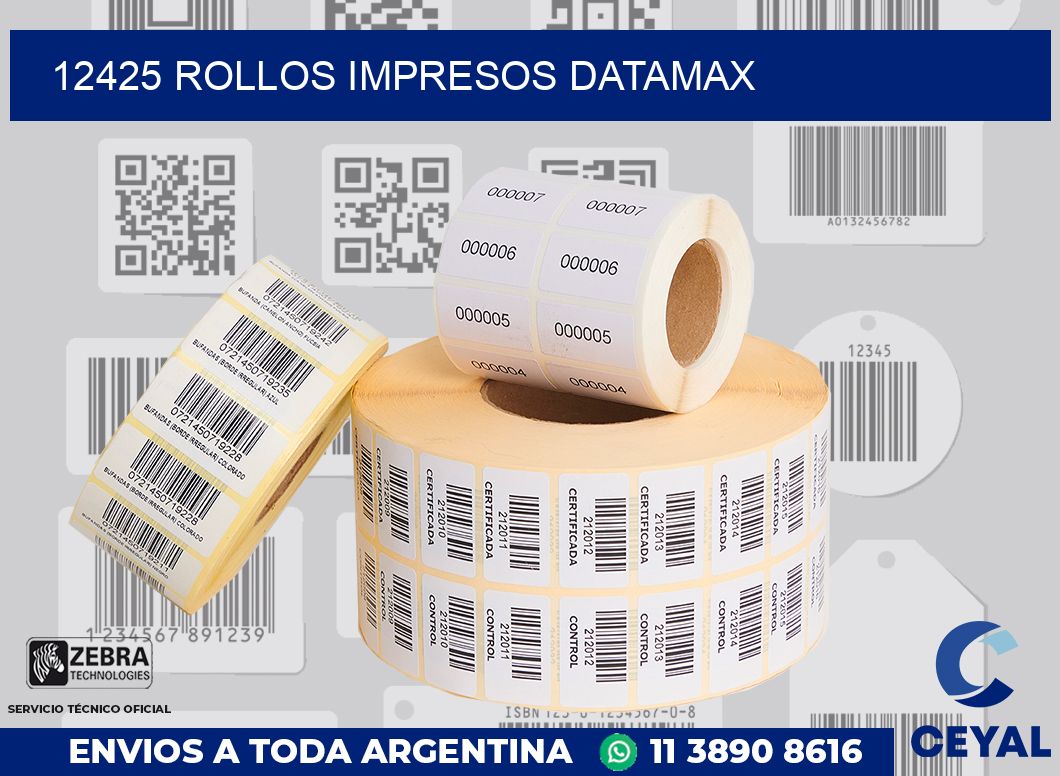 12425 ROLLOS IMPRESOS DATAMAX