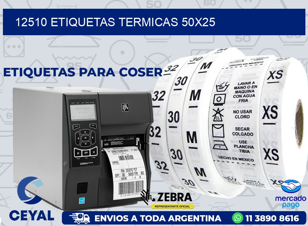 12510 ETIQUETAS TERMICAS 50X25