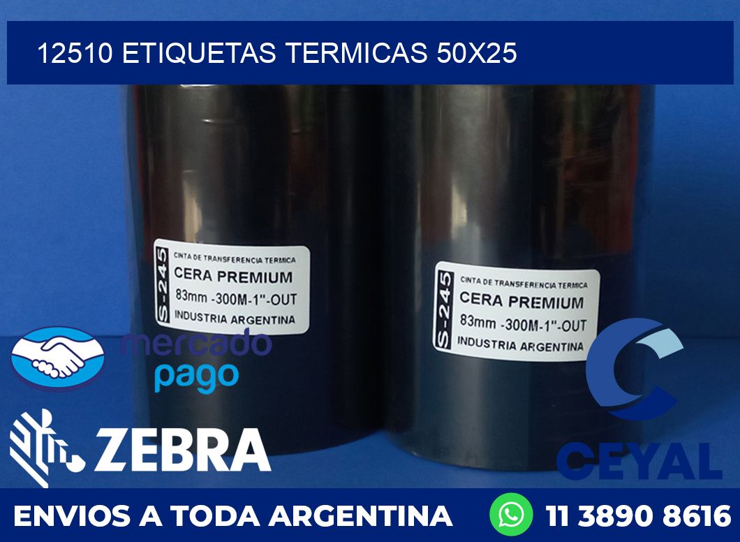 12510 ETIQUETAS TERMICAS 50X25