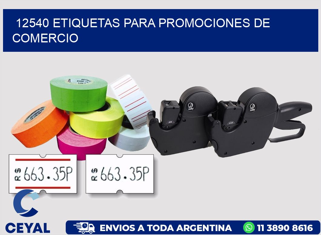 12540 ETIQUETAS PARA PROMOCIONES DE COMERCIO
