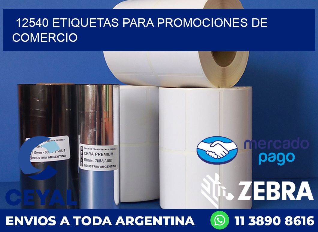 12540 ETIQUETAS PARA PROMOCIONES DE COMERCIO