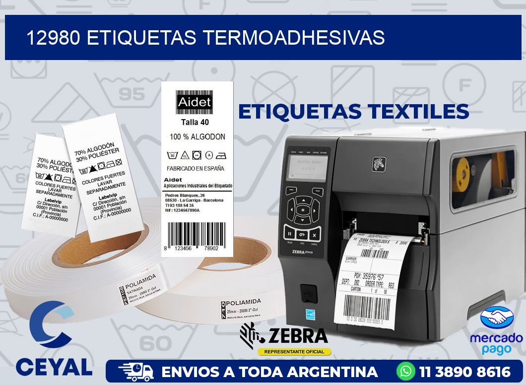 12980 ETIQUETAS TERMOADHESIVAS