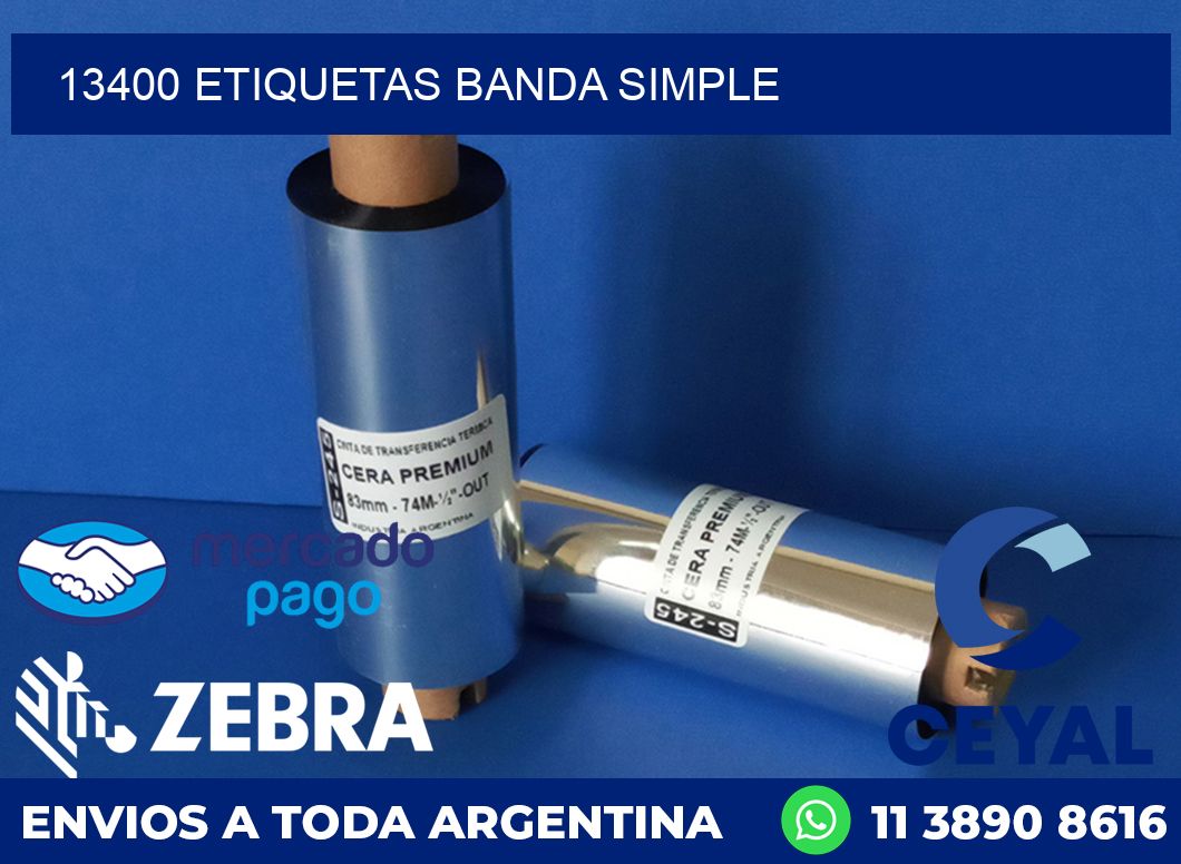 13400 ETIQUETAS BANDA SIMPLE