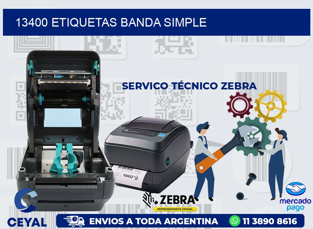 13400 ETIQUETAS BANDA SIMPLE