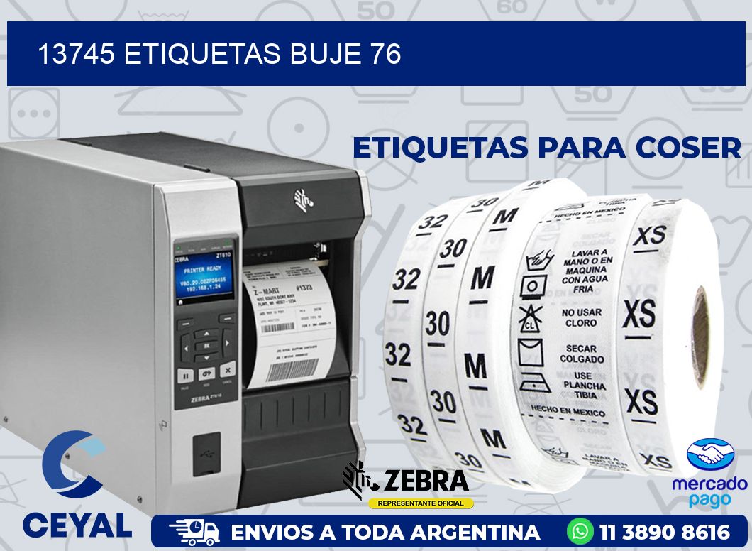 13745 ETIQUETAS BUJE 76