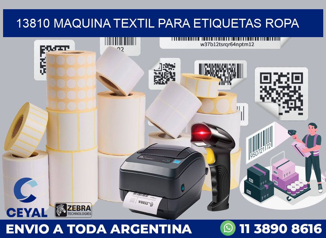 13810 MAQUINA TEXTIL PARA ETIQUETAS ROPA