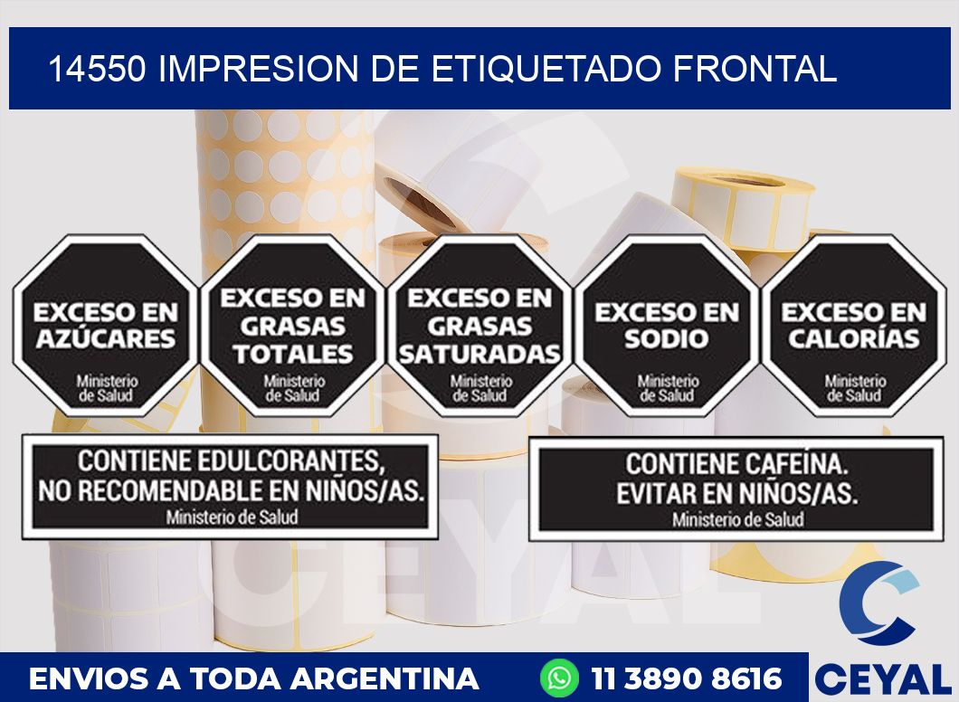 14550 IMPRESION DE ETIQUETADO FRONTAL