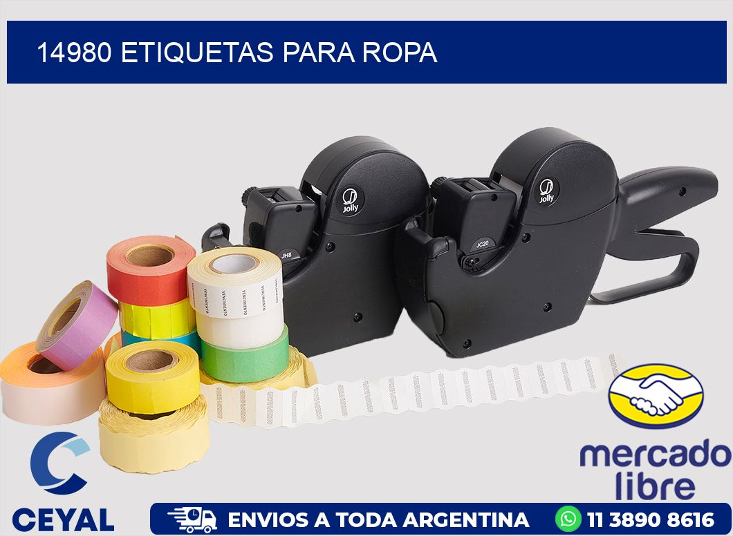 14980 ETIQUETAS PARA ROPA