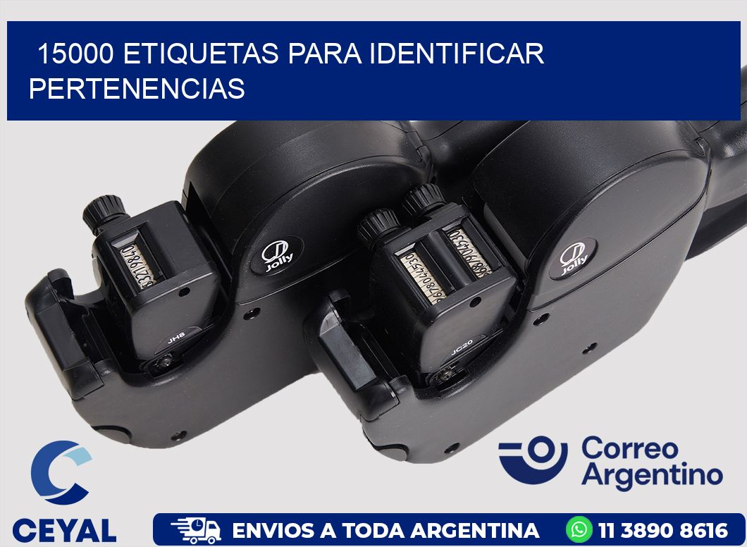 15000 ETIQUETAS PARA IDENTIFICAR PERTENENCIAS