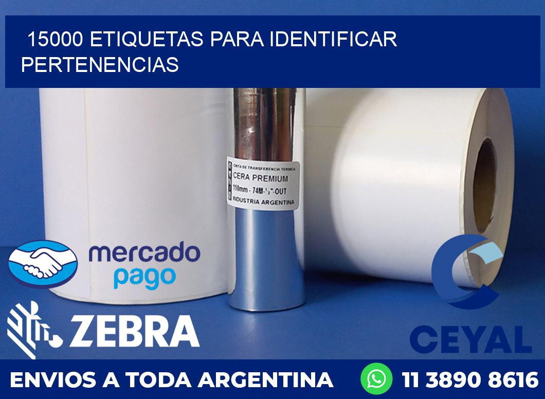 15000 ETIQUETAS PARA IDENTIFICAR PERTENENCIAS