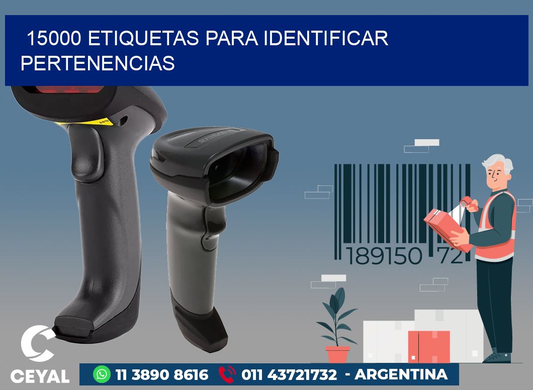 15000 ETIQUETAS PARA IDENTIFICAR PERTENENCIAS