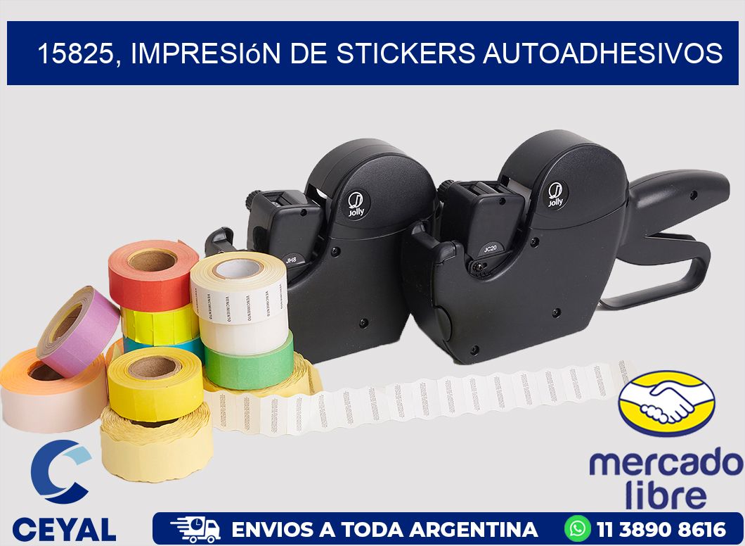 15825, impresión de stickers autoadhesivos