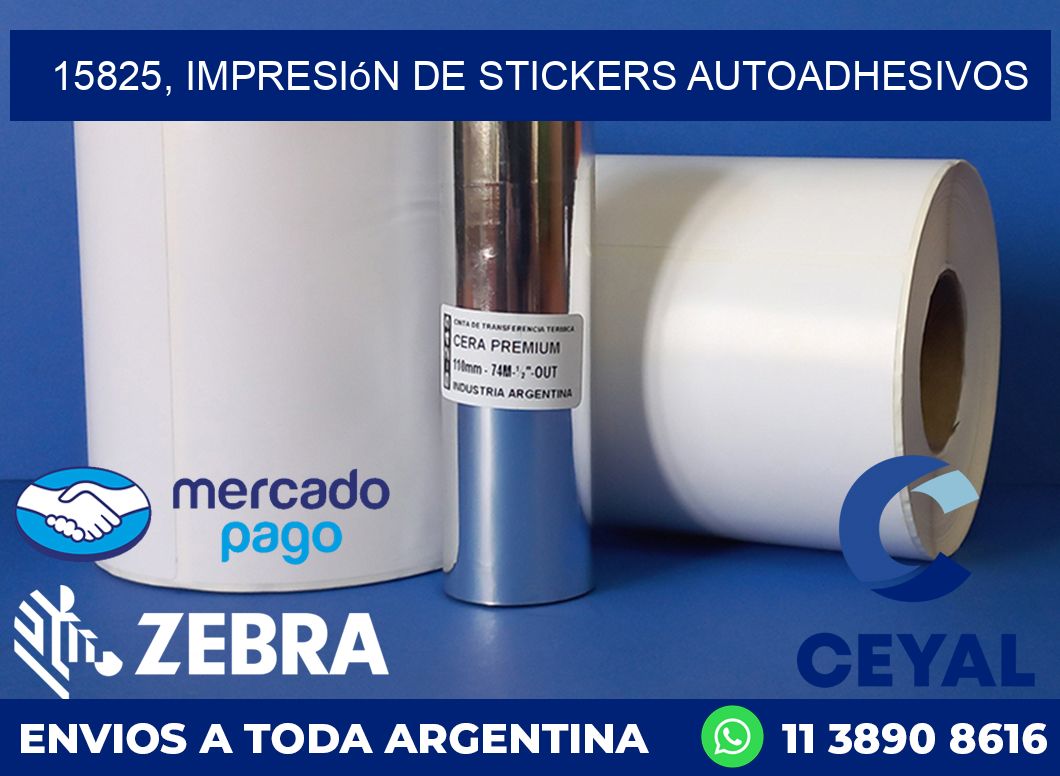 15825, impresión de stickers autoadhesivos