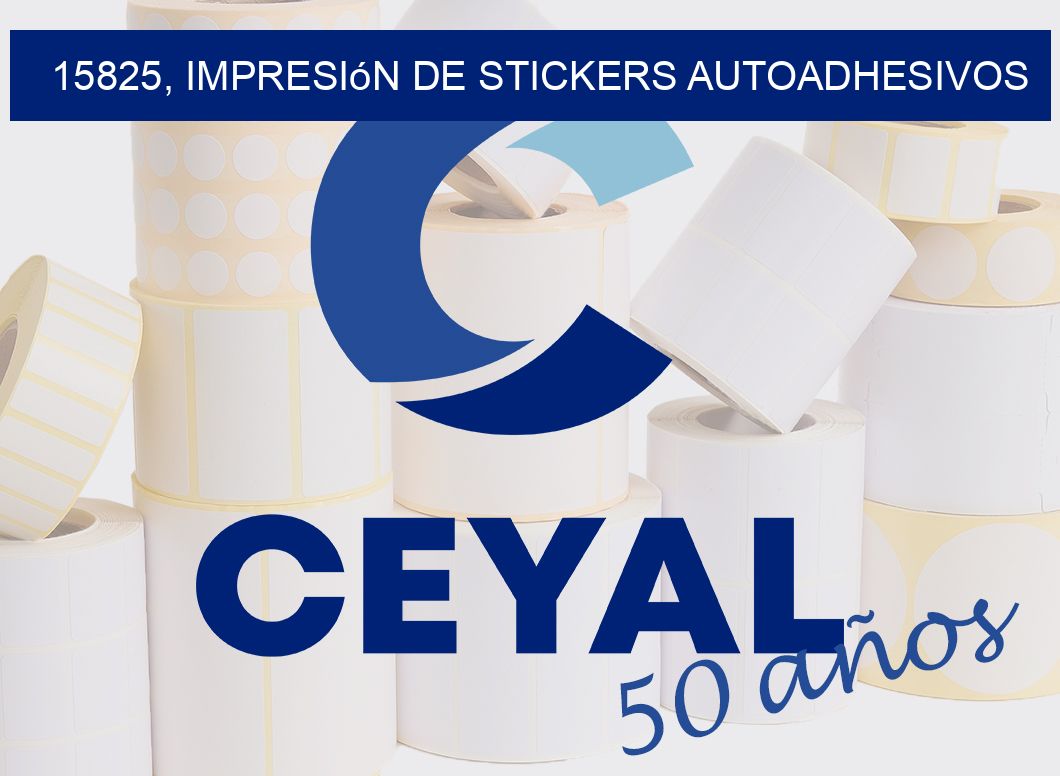 15825, impresión de stickers autoadhesivos