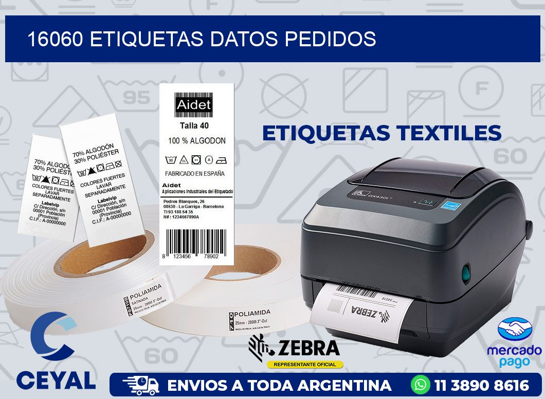 16060 ETIQUETAS DATOS PEDIDOS