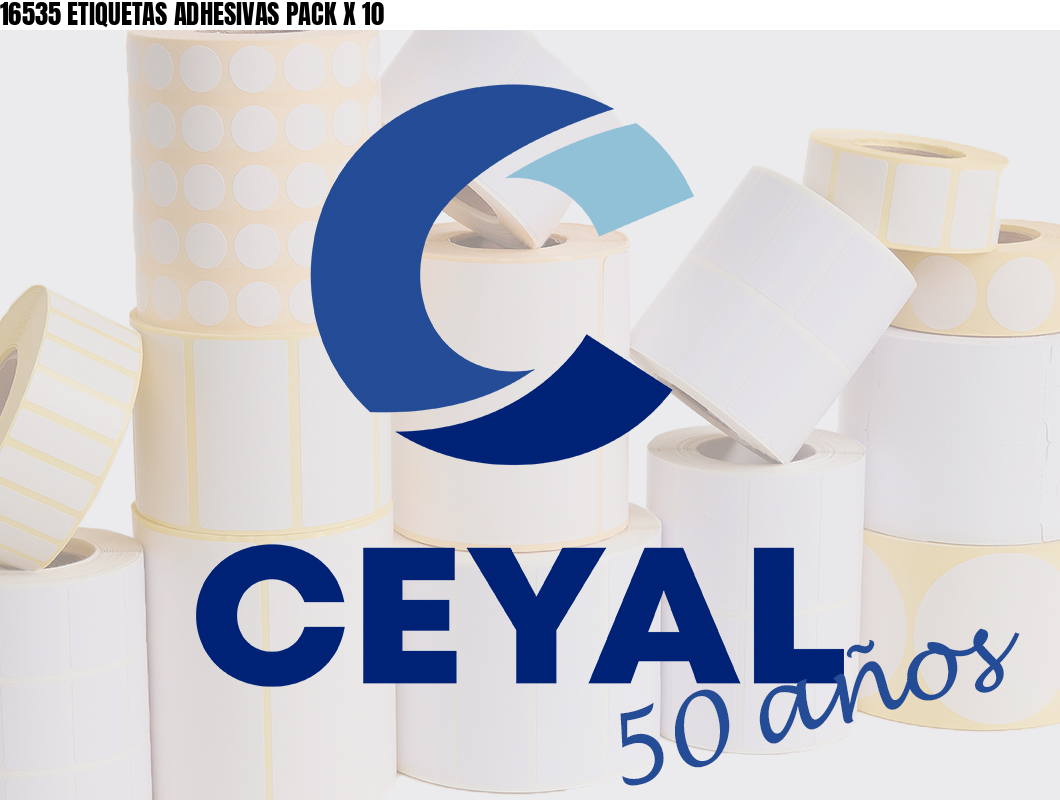 16535 ETIQUETAS ADHESIVAS PACK X 10
