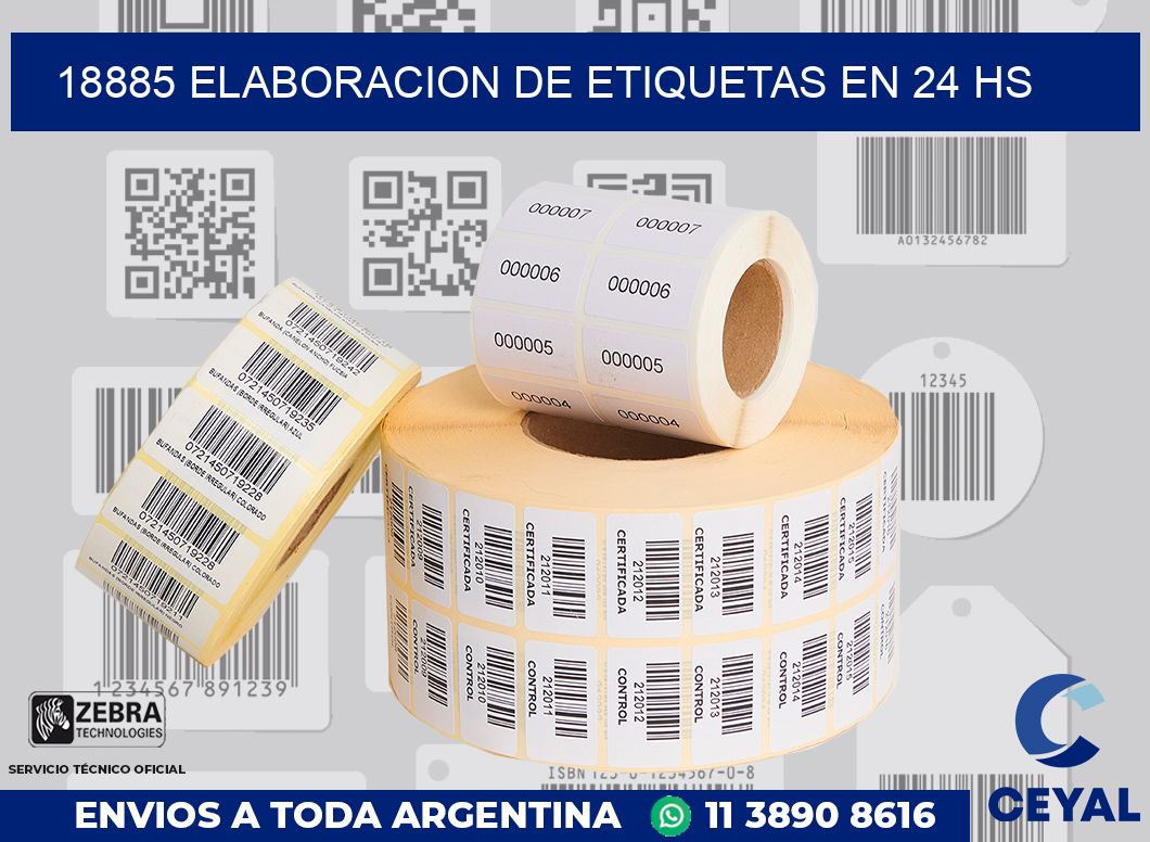 18885 ELABORACION DE ETIQUETAS EN 24 HS