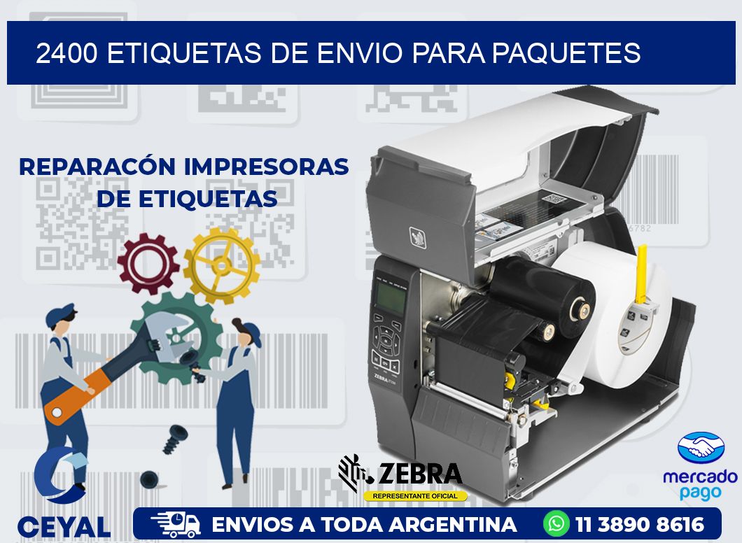 2400 ETIQUETAS DE ENVIO PARA PAQUETES